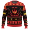 RowRow Fight The Power TTGL Ugly Christmas Sweater FRONT mockup - Gurren Lagann Merch