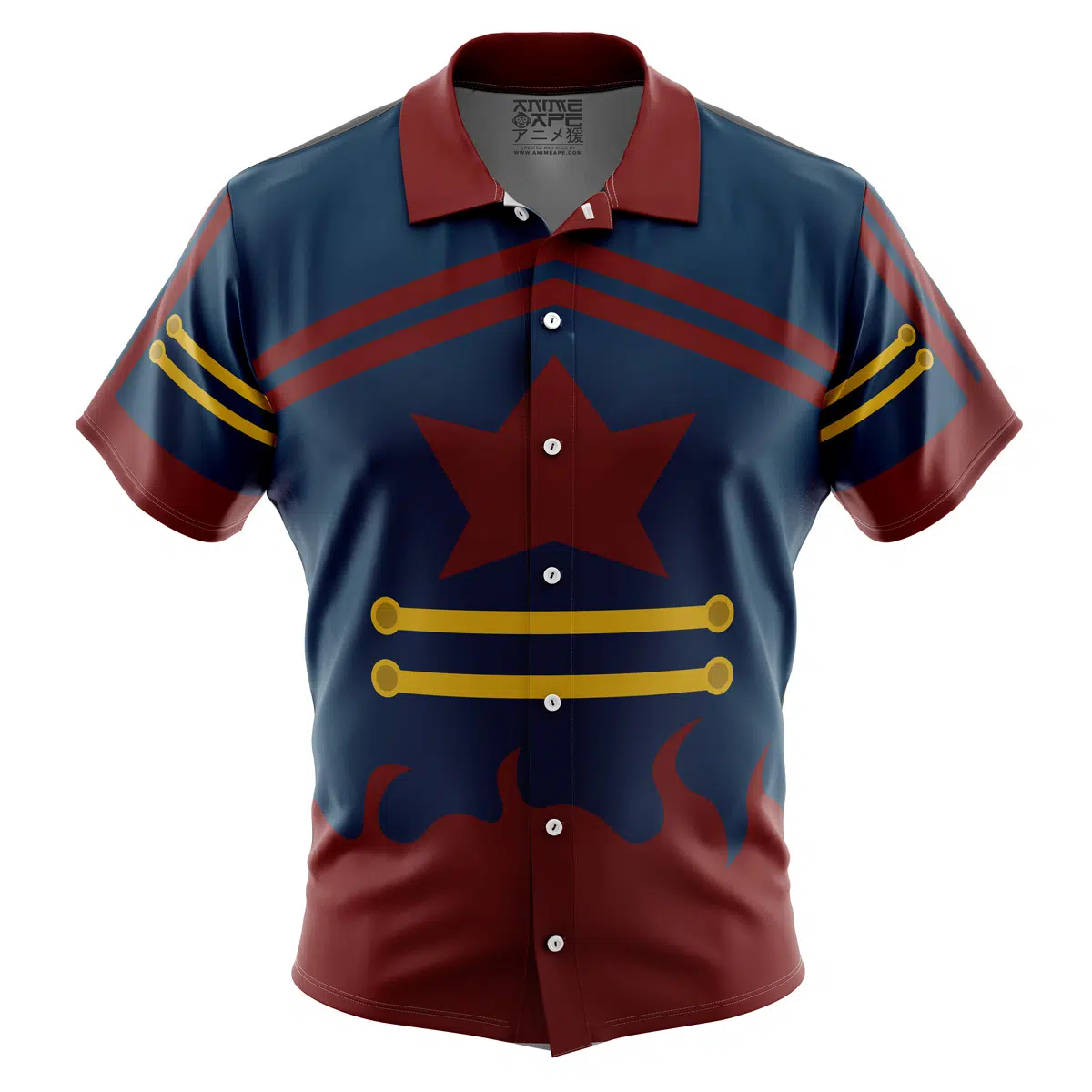 Button Up Hawaiian Shirt front new 44 - Gurren Lagann Merch