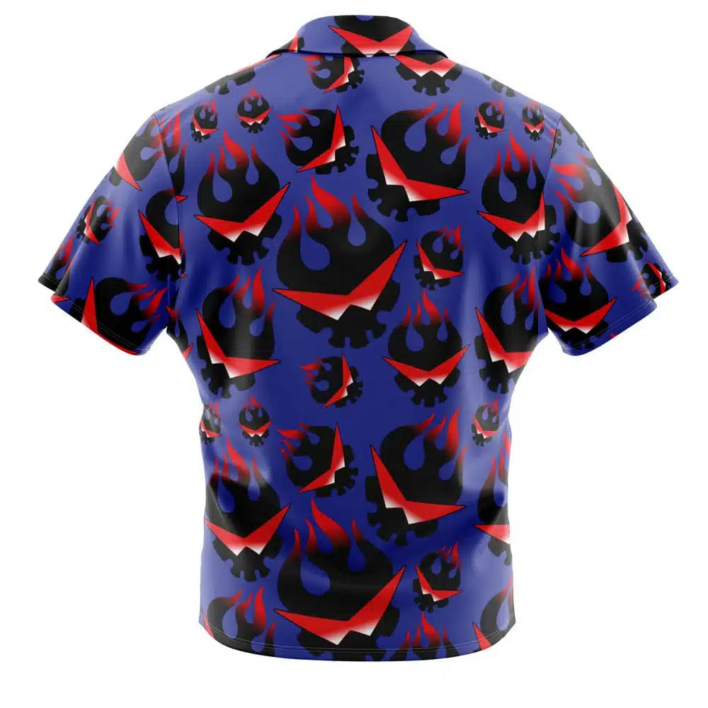 kamina Button Up Hawaiian Shirt back 1 - Gurren Lagann Merch